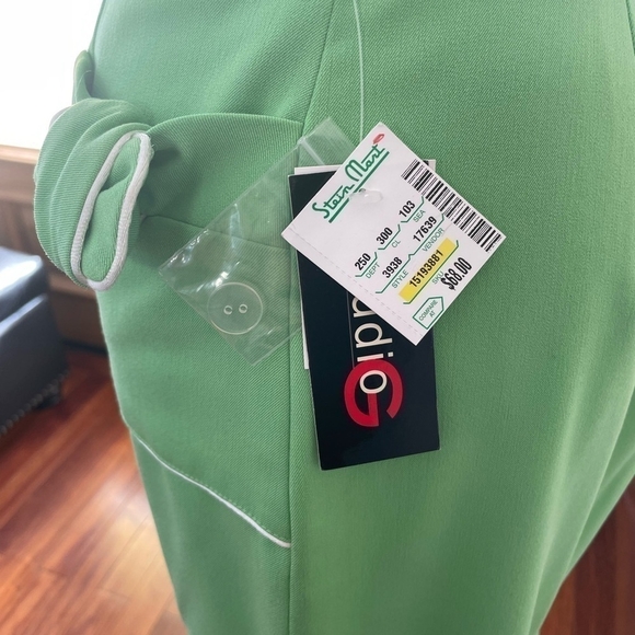 Women Pencil Skirt Suit Studio G Lime Green Blazer & Skirt Set Office Style Suit - Picture 12 of 13